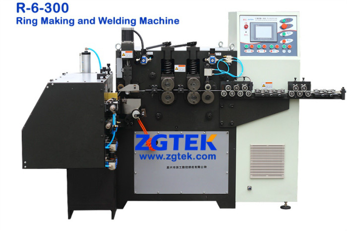 Automatic ring making machine for filter cage