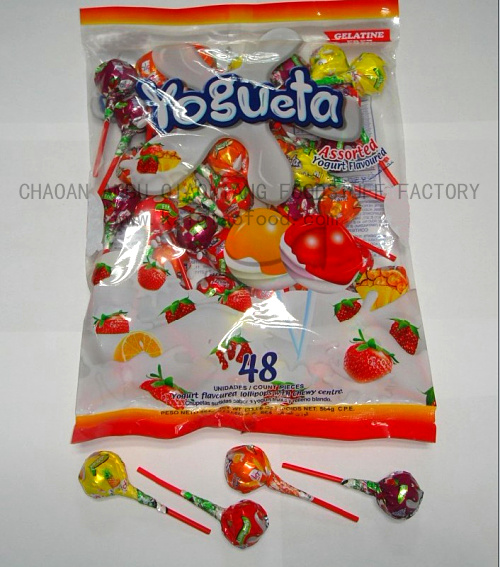 Bubble gum lollipop(Two Flavors mixed in one pcs )