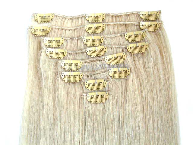 clips in hair extension 613 color