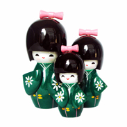 wooden japanese doll crafts