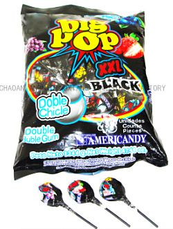Bubble gum lollipop(3 Flavors,mouth printing)