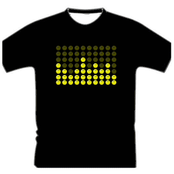 el flashing t-shirt,el flash t-shirt,EL Animated Panel T-shi