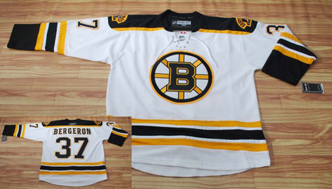 2009 new  arrived&hot nhl jersey #37 white BERGERON BRUINS