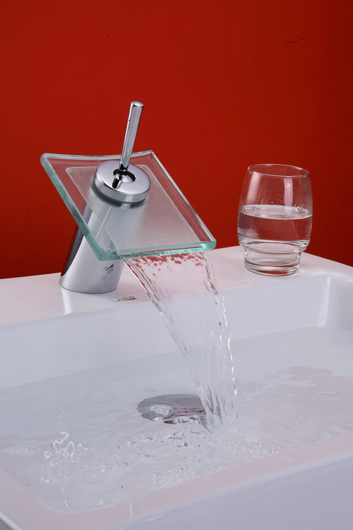 waterfall glass faucet