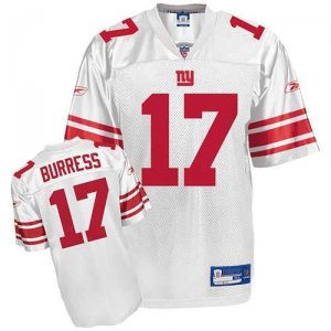 New York Giants #17 Burress White Stitched Replica NFL Jerse