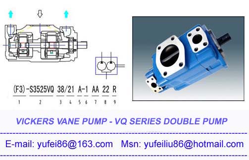 Vickers vane pump,Vickers VQ double vane pump,hydraulic pump