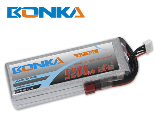 Bonka-5200mah-6S1P-65C heli lipo battery