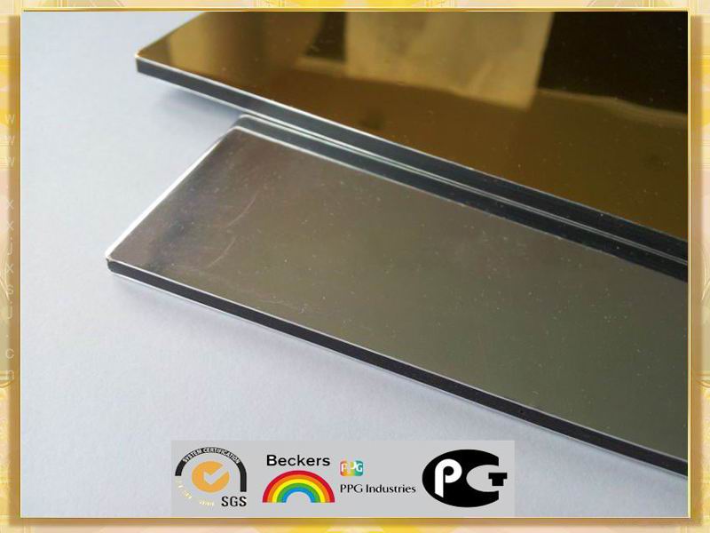 Silver/Golden Mirror Faced Aluminum Composite Board