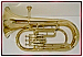 Gold Colour Euphonium Band Musical Instrument