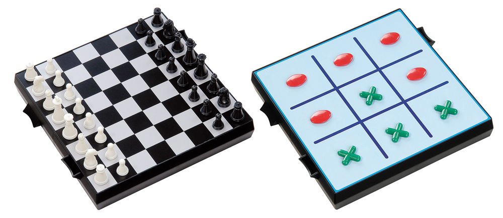 2-in-1 Magnetic Chess & Tic-Tac-Toe