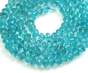 Apatite Rondelle Faceted Beads