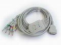 GE one-piece EKG cable with leads