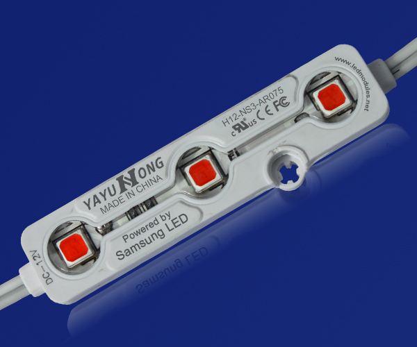 3 led SMD5054 red light led injection module