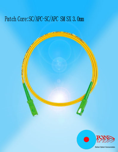 Single mode SC to SC APC Fiber Optic Patch Cord