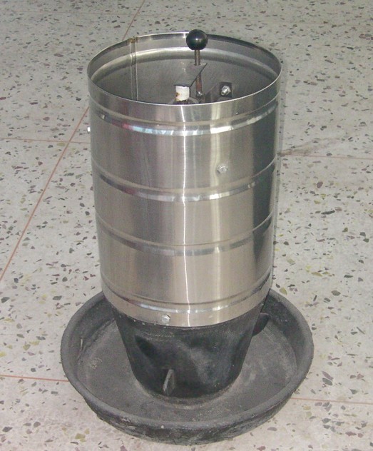 Stainless steel cylinder through