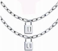 Tiffany letter lock set sterling silver jewelry