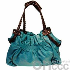 blue fashion handbag