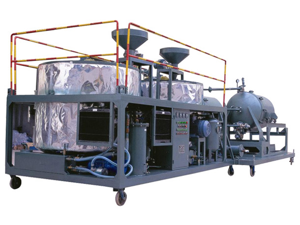 Black used oil recycling system