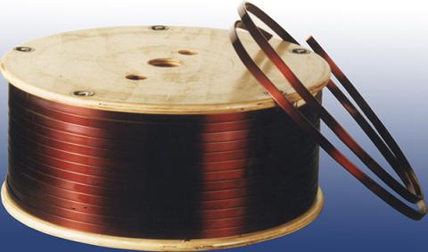 polyester-imine wrapped wire