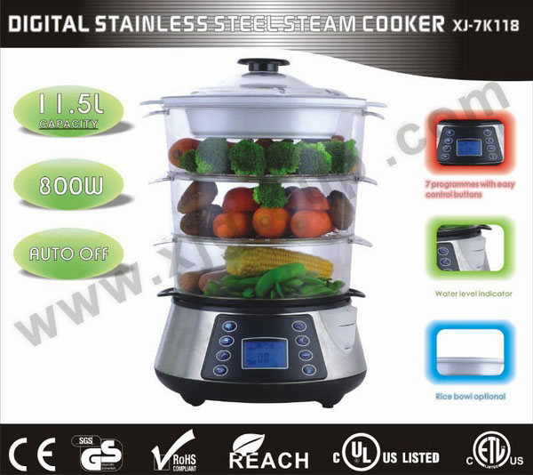 3-tier digital food steamer XJ-7K118