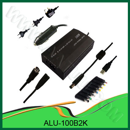 100W AC/DC Universal Laptop Adapter for Home and Car use