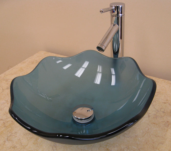 Glass basin,bathroom sinks