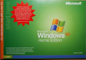 windows xp home edition with coa