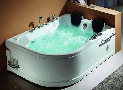 Luxury indoor 2 persons jacuzzi with whirlpool bathtub