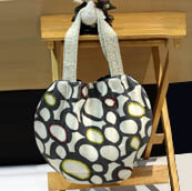 Designer abstract printed tote handbag