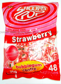 Bubble gum lollipop(strawberry)