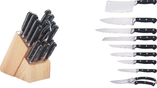16pcs kitchen knife set with wooden block