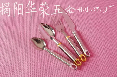 Cutlery,cutlery with plastic handle,stainless steel flatware