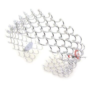 Hot sale sterling silver woven mesh bracelet
