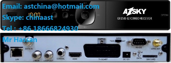 Azsky G6 HD DVB-S2+GPRS Dongle Combo Receiver