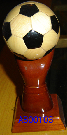 The elegant wooden handicrafts-football