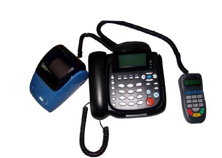 self-service payment pos terminal with external printer