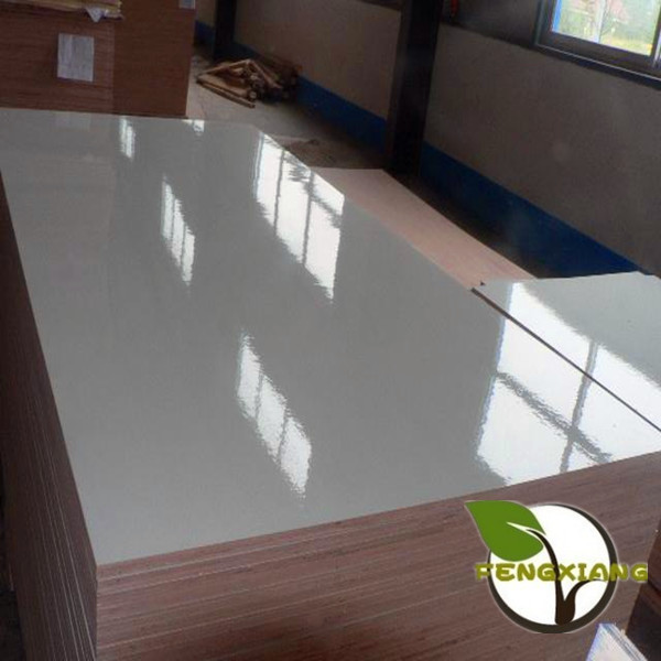 white glossy polyster plywood/white glossy hpl plywood