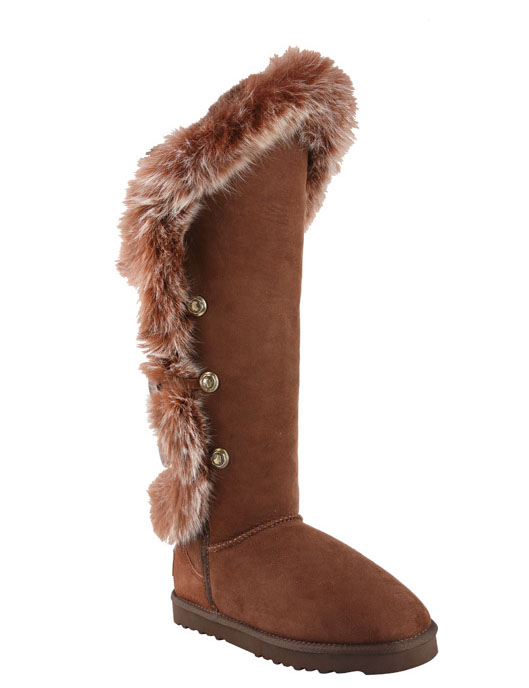 New Authentic Nordic Angel High Wrap Apricot Boots