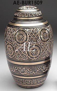 Black Radiance Brass Cremation Urn