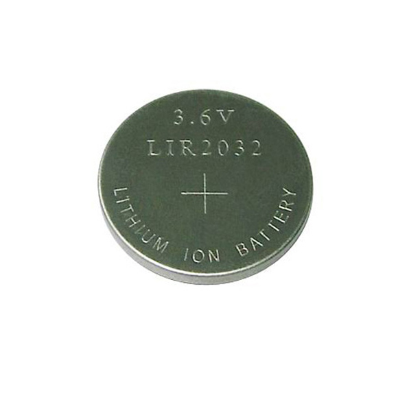 LIR2032 Coin Type Li-ion Rechargeable Cell Battery