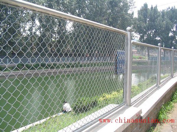 Chain link fencing