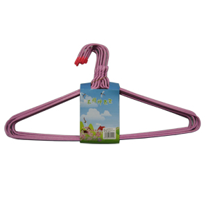 17 inch thick plastic-covered steel wire hanger