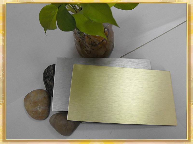 Golden/Silver Brush Finished Aluminum Composite Panel