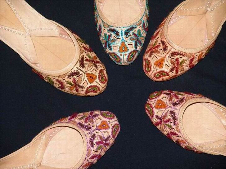 Handmade Leather Beaded Khussa shoe