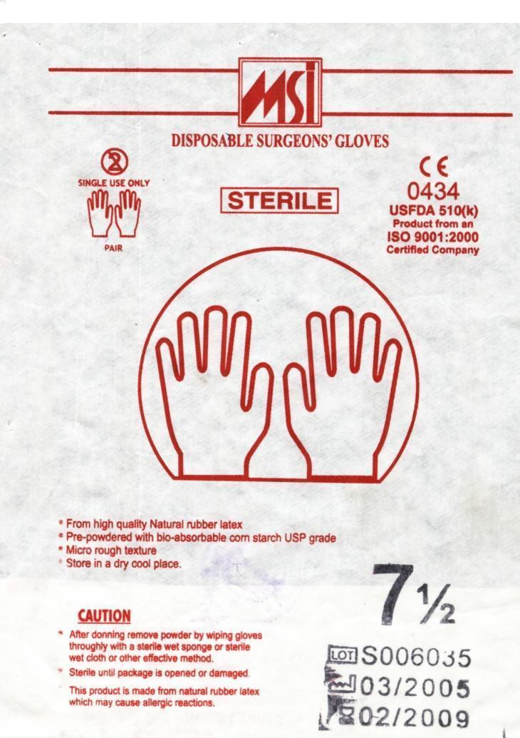 STERILE SURGICAL GLOVES