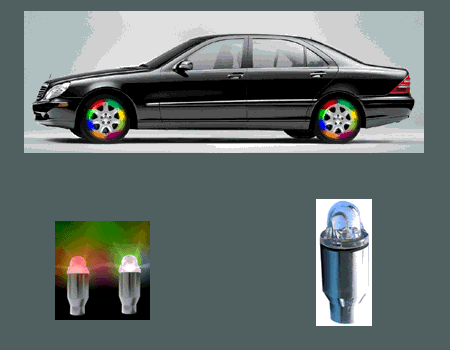 Automotive Wheels on Car Wheel Light