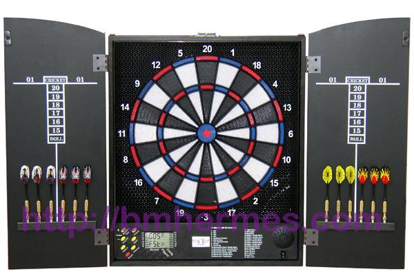 LCD-display Wooden Cabinet Electronic Dartboard