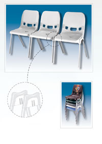 Linkable Steel Legged Plastic Chairs