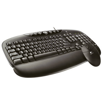Logitech Black Internet Keyboard And Optical Mouse