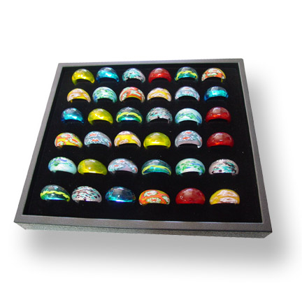 Multi Color Glass Ring Assortments